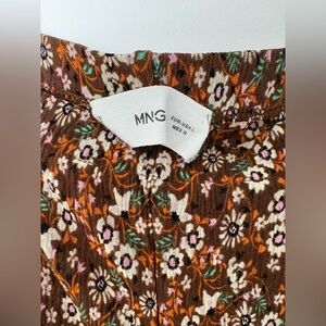 Mango Brown Floral Patterned Pants